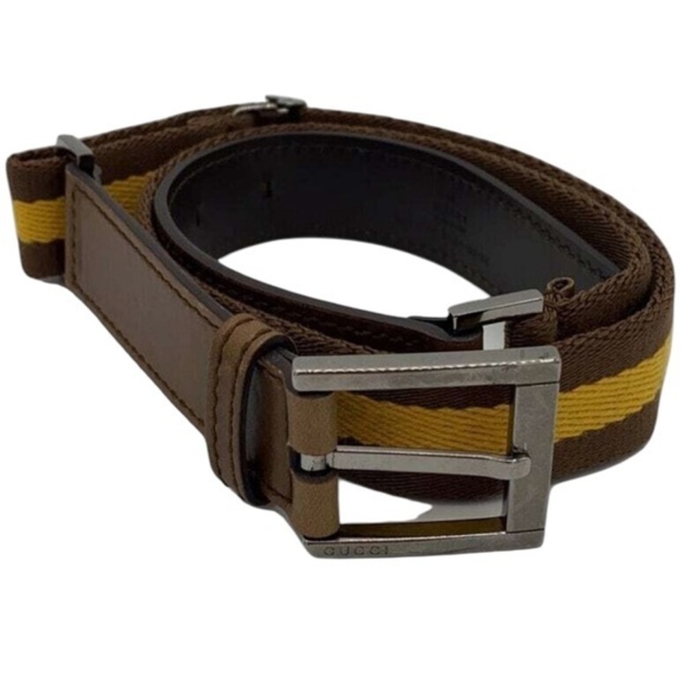 GUCCI Belt Leather BRW Men 037-2194-1634-75-30
